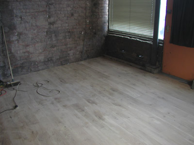 Floor after sanding